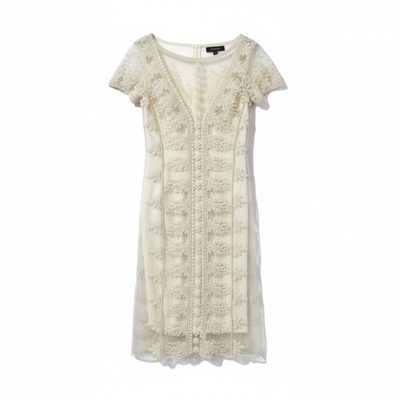 Sundance Dresses & Skirts - Sundance Antiqued White Lace Sheer SW Prairie Coastal Western Cowgirl Dress S
